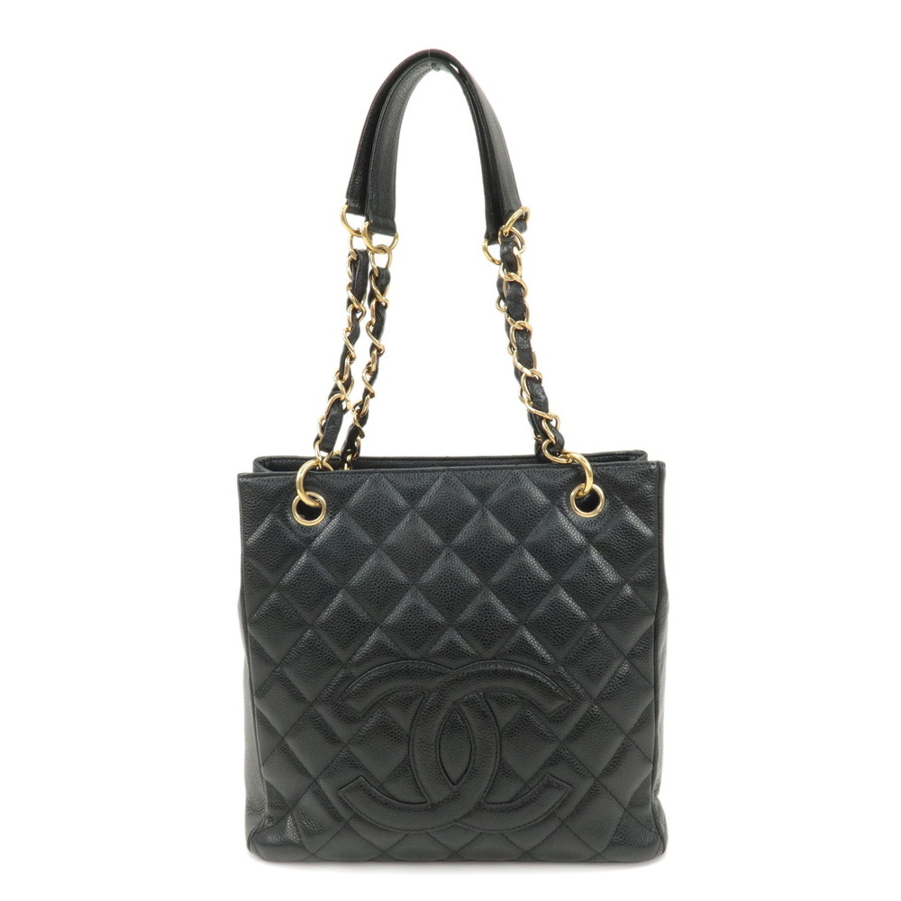 Chanel PST Matelasse Caviar Skin Tote Bag Black